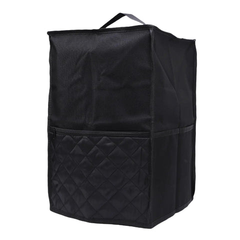 Black heavy duty ice cream maker cover full coverage shield keeps dust debris and pet hair off your machine, stylish quilted design.