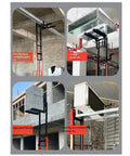 Heavy Duty Motorized Lift Table For Seamless Hvac Duct Installation And Air Conditioning Hoisting Platform Handling Heavy Panels And Ac Gear No Sweat Operation Built Like A Tank For Crews Installing Systems Worry Free raising fire ducts and ventilation pipes in a construction site.