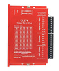 Close-up of CL57Y driver from 3Nm Closed Loop Servo Stepper Motor With Encoder, CL57Y Driver And Power Supply CNC Kit, showing settings and ports.