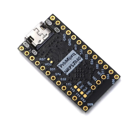 Pro Micro NRF52840 Wireless Bluetooth Development Board Featuring A Slick Charging Management Module And 2.4G Transceiver Low Power SoC For Straight Up Prototyping 3 Pack close-up of PCB with USB port.