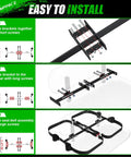 Installation steps for Universal Golf Cart Seat Belt Kit For 4 Seat Carts, Retractable Front And Rear Seat Belts With Brackets