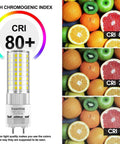 LED G12 Corn Bulb 16W Natural White 4000K Bi Pin Pack Of 4 Hella Bright 1600 Lumens with CRI 80+ chromogenic index comparison