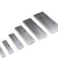 Six Piece Steel Parallel Set From 3/8 Inch To 2-1/4 Inch, Hardened To.0002 Inch, Precision Ground Tool Steel On White Background