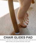 Chair leg equipped with anti-slip pad from 16 Pack Furniture Sliders With PTFE Iron Floor Protectors For Hardwood Tile And Linoleum Floors