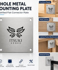 4-Hole Metal Mounting Plate For Heavy-Duty Furniture Repair And Cabinet Reinforcement Pre-Drilled Connector Plate 3.94 X 3.94 In