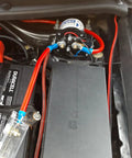 Beefy 500 Amp Battery Isolator Relay For Mobile Audio Systems, 12V Heavy-Duty Battery Separator That Isolates A Second Battery For Marine, Off-Road, Power Sports, RVs And Dashboard Electronics installed on dual battery setup