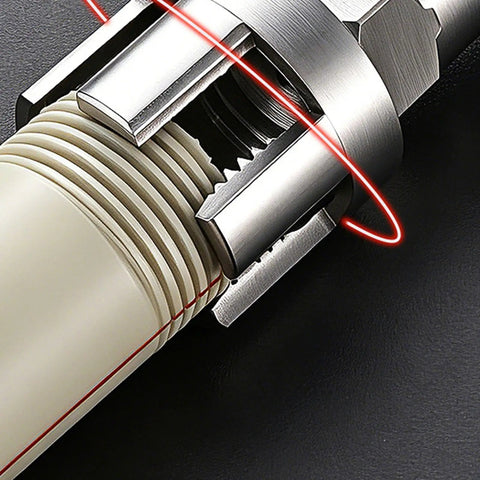 Close-up of Heavy Duty Integrated Alloy Pipe Threader Built To Handle Ppr Water Lines, showing cutting teeth and pipe detail.