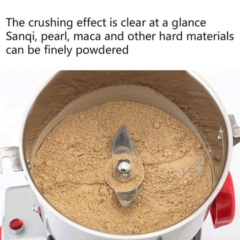 Inside view of Fully Automatic 2000G Electric Grain Mill Grinder Swing Type Pulverizer with finely powdered grains