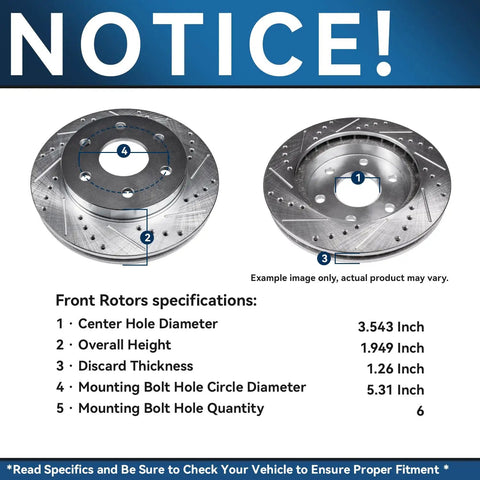 Ford F-150 Beefed Up Brake Kit With Drilled And Slotted Rotors specifications and diagram