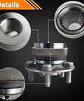 Beefy Front Wheel Hub and Bearing Assembly Set for 2005 to 2014 Outback and Legacy with 5 Lug Bolts and ABS details