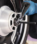 Using Pro Grade Heavy Duty Wheel Bearing Puller Kit For Harley Twin Cam And Sportster Bikes on motorcycle wheel