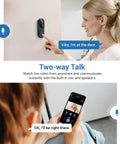 Two-way talk feature of 1080P Wireless Video Doorbell Cam With AI Human Detection, Crystal Clear Night Vision, Two Way Talk, 2.4GHz WiFi