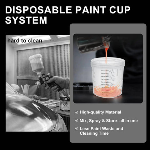 No Cap Legit Pro Grade Lvlp Spray Gun For Automotive Painting With 22 Oz Cup And 10 Disposable Cups Delivers Smooth As Butter Coverage and Disposable paint cup system in use.