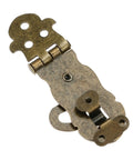 Antique Bronze Latch Lock For Wooden Boxes And Chests, old school toggle clasp with carved flower pattern, rugged metal buckle