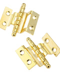 Gold Crown Decorative Hinges 40mm 8 Hole Set Of 2 For Vintage Wooden Boxes Cabinets Jewelry Chests And Suitcases Easy Install