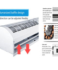 Rock Solid Silent Commercial Air Curtain For Storefront Entry Wall Mounted with adjustable baffle and motor control features.