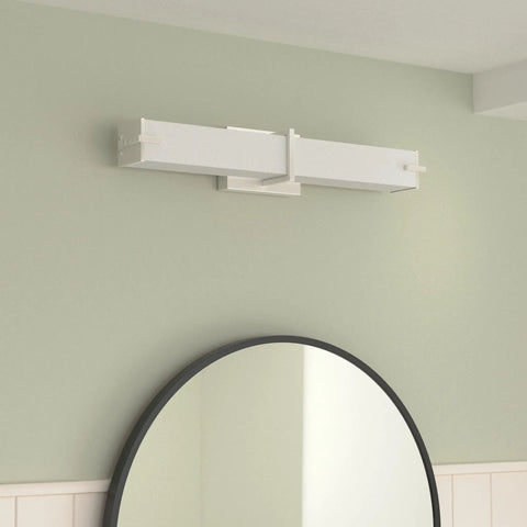 24 Inch Smart WiFi Bathroom Vanity Light With RGB Color Changing LEDs, Voice Control With Alexa And Google Home mounted on wall