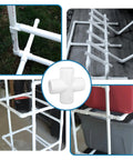 20 Pack Cross PVC Fittings 4 Way Elbow Connectors for DIY garden shelving and greenhouse pipe builds