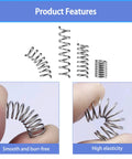 Heavy Duty Compression Springs Assortment Kit With 390 Pieces In 24 Sizing Options Made From Super Durable Stainless Steel Perfect For Any Tough Home Repair Or DIY Project That Needs Solid Maintenance And Quick Fixing Jobs Like A Pro., smooth burr-free stainless steel compression springs with high elasticity