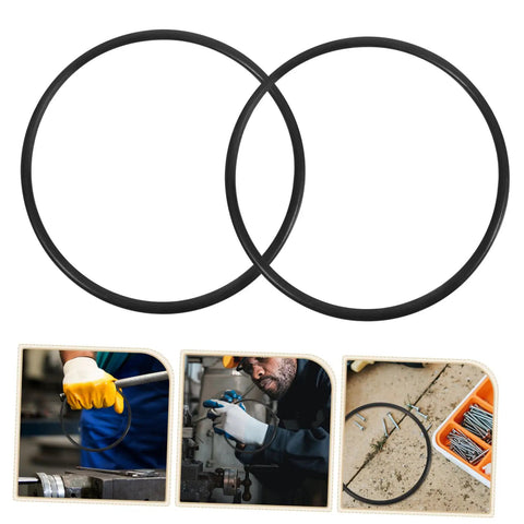 Heavy Duty No Sweat Rubber Drive Belt Pair For Industrial Sealing Machines Quick Swap Guide Replacement Fits Most Models Smooth Operation And Built To Last, two sturdy black rubber belts.