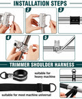 Adjustable Trimmer Support Handle Kit For Lawn Care Tools With Extended Grip Ergonomic Posture And Easy Height Adjustment For Steady Trimming And Edging On T410TS, 26mm shaft