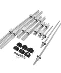 All In One CNC Linear Rail Kit With Three RM1605 Ball Screws And SBR20 Rails 300 600 1000 mm Includes BK BF12 Blocks And Six Point Three Five mm By Ten mm Couplings Optical Axis Ready For Smooth Pro Grade Motion Workhorse Performance image showing components including ball screws, rails, and blocks.