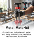 Person using Pro Grade One Station Sheet Metal Roller For Do It Yourself And Pro Shops on a workbench.