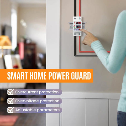 Adjustable Miniature Circuit Breaker With Time Delay And Auto Reset No Nonsense Safety, 110/230V Two Pole, installed on wall