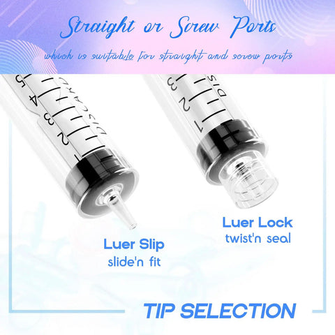 30 Gauge 1/2 Inch Luer Lock Disposable Needles Pack Of 100 For Lab Use With Blister Sealed Packaging shown with syringe tips