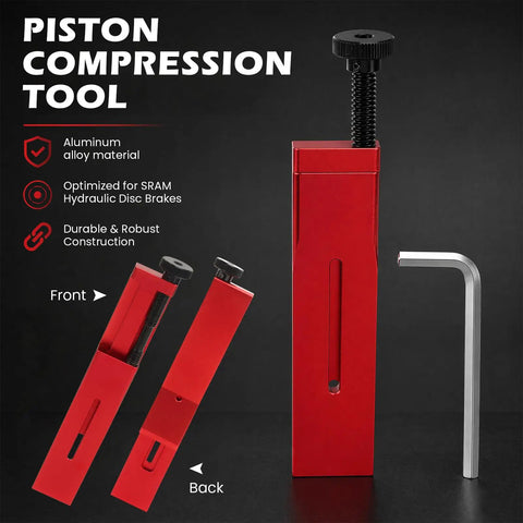 Heavy Duty Brake Tool For Sram Hydraulic Disc Calipers With 1.1 Inch CNC Aluminum Piston Reset Expander Adapter for bike maintenance.