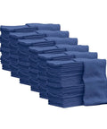 Bulk Auto Shop Towels 14x14 Inches 100 Percent Cotton Lint Free Rags For Mechanics 500 Pack Blue Commercial Grade Heavy Duty Cleaning For Dry Or Wet Wipe In The Garage, stacked view.