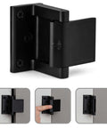 Door Lock Reinforcer For In Swinging Doors, Privacy Latch, Heavy Duty Home Security Lock Withstand 800 Lbs Of Force, Iron Black