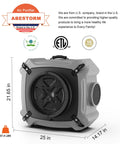 Air Scrubber With MERV 10 Pre Filter And HEPA Activated Carbon Filters For Pro Grade Commercial And Industrial Use 750 CFM