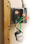Electrical box with three-port push-in wire connector for 12-20 AWG orange 100-pack fast secure electrical wiring installations.