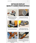 Pro Grade Hydraulic Mobile Vacuum Glass Lifter detailed features, including digital display and suction cup, used in construction.