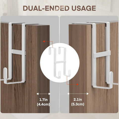 Heavy Duty Over The Door Hooks 2 Pack White Z Shape Coat Hat And Bag Hangers Zero Hassle Installation Holds Like Crazy Fits Thicker Doors Real Space Saving Upgrade For Any Room In Your House