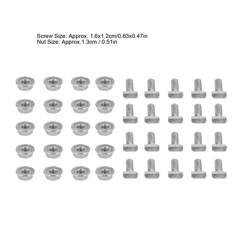 20 Piece M6 Stainless Steel Screws With Flange Nuts Set 304 Grade Hardware Fasteners For Greenhouse Projects Serrated