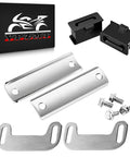 Adjustable Exhaust Centering Bracket Kit For Harley Touring with metal brackets, rubber grommets, and bolts