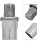 Four Adjustable Stainless Steel Furniture Feet With Levelers For Desks Cabinets Chairs And Shelving Units Bullet Leg Caps close-up