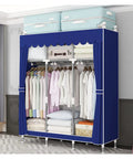 Roomy Portable Wardrobe Closet Organizer With Slick Fabric Design And Massive Storage For Bedrooms Offices And Backstage Use Kickass Quick Setup Heavy Duty Steel Frame Rack with clothes and bags.