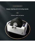 Keep Your Vinyl Mint With This Heavy Duty Ultrasonic Record Cleaner That Scrubs Deep Grooves Completely And Drops In For Any Home Studio Or Crate Digging Setup. Ultrasonic record cleaner with records positioned for cleaning.