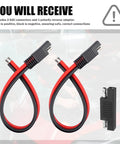 12AWG SAE Connector Kit 2 Pack Tough As Nails Built To Last Heavy Duty Bullet Lead 2 Wire Quick Disconnect Extension Cable