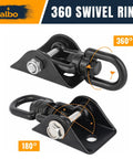 Heavy Duty Ceiling Mount Swing Hangers Two Pack With 360 Degree Swivel Carabiners 2650 Lbs Capacity Solid Steel Construction
