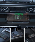 Rugged Wireless Car Charging Pad For Chevy Blazer EV 2024 To 2026 on dashboard, non-slip silicone grip, fast charging feature.
