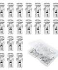 20 Piece Universal Throttle Cable Ends One Eighth Inch Fittings for Cars, Bicycles, Motorcycles, Lawn Mowers, and ATVs in clear box