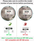 Compatibility warning guide showing WP-580 model compatible and WP-560 model not compatible. Charger For Waterpik Water Flosser WP 580 582 583 587 Cordless Advanced 2.0 Replacement Quick Charge Dock Not For WP 560 Series Keeps Your Smile Ready On The Go.