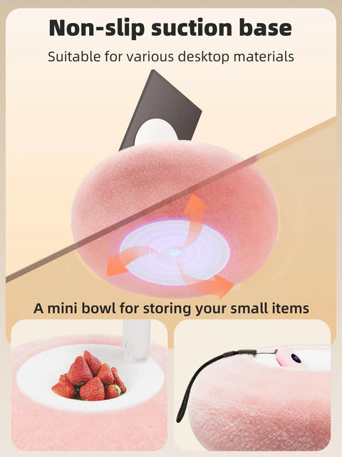 Magnetic Kindle Holder With Page Turner For Reading In Bed, Cozy Pillow Stand, 360 Degree Adjustable Phone Holder, Tablet Stand With Strong Suction Base Pink