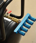 Two Way Five Port Aluminum Pneumatic Manifold Block Splitter Inline Fittings For Air Compressors And Portable Air Tanks Easy Install