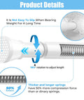 Adjustable Shower Curtain Rod Fits 30 To 64 Inches No Drilling Tension Rod With Spring Loaded Design Rustproof And Non Slip Details