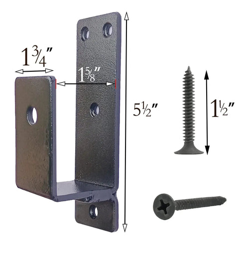 2x4 Door Barricade Brackets Build Rock Solid Security With A Sturdy U Shaped Metal Bar with measurements and screws